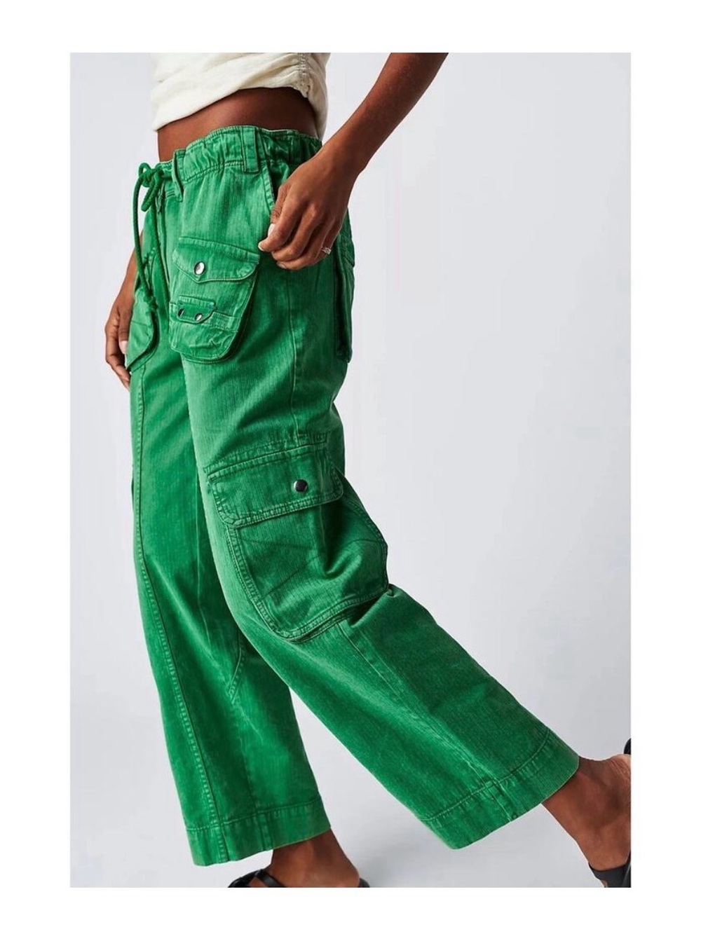 Free people We the Free Tahiti Cargo Pants in Green womens size small